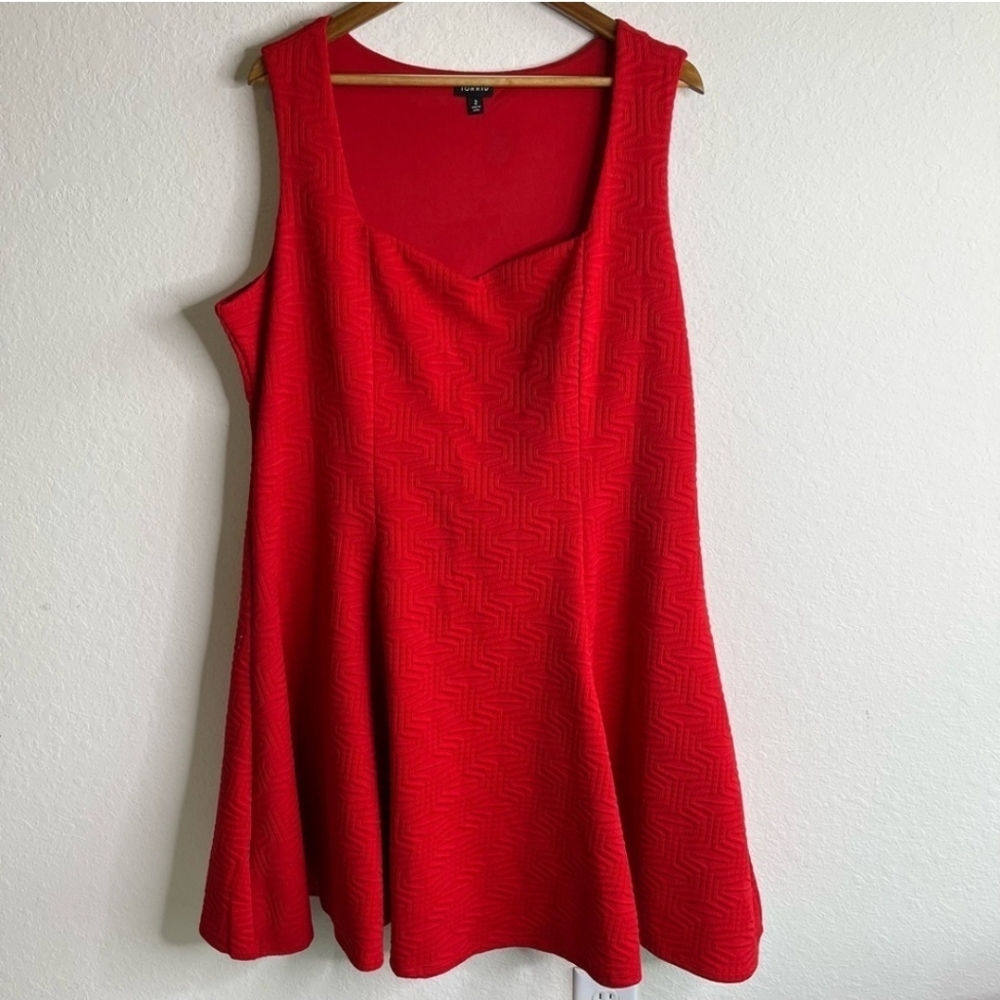 Torrid Women's Red Sleeveless A Line Lined Dress Size 2  (2X 18/20)